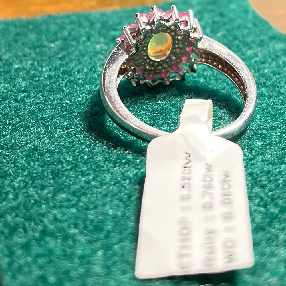 Real handcrafted gemstone ring Rthop ruby and wd. Handmade - Picture 11 of 13